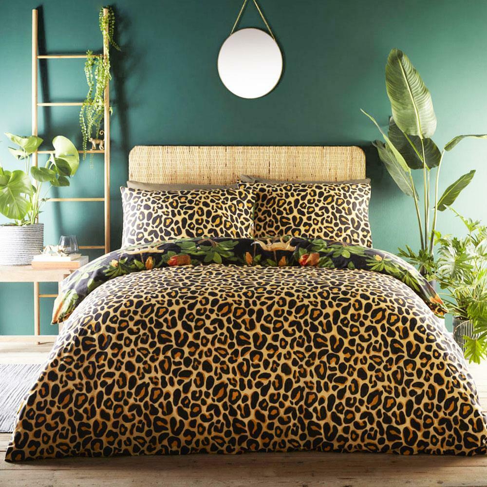 leopard print bed set