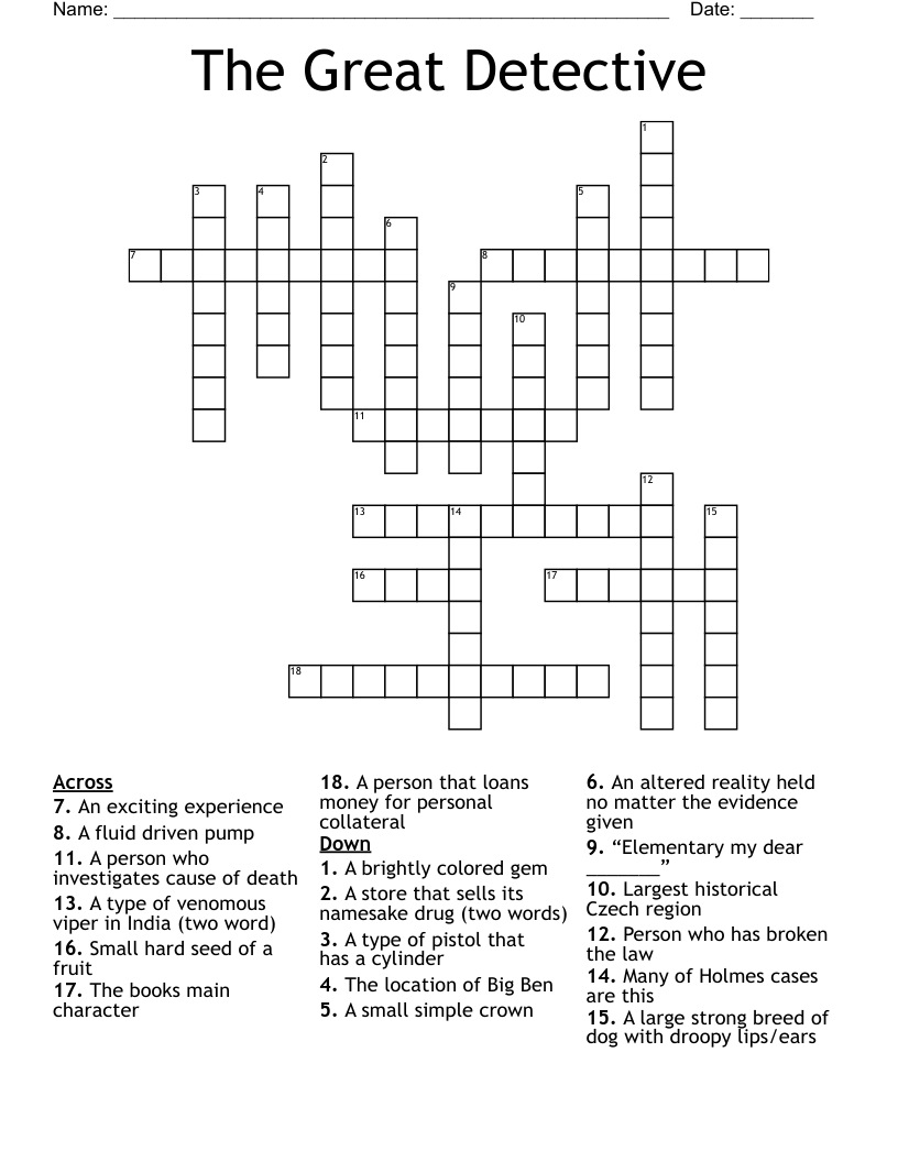 detective crossword