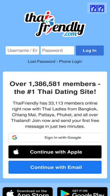 thaifriendly login