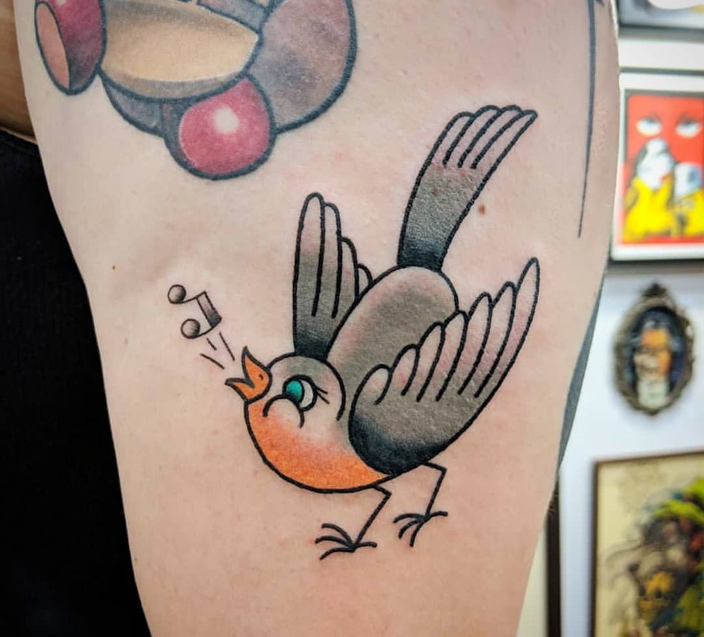 singing bird tattoo