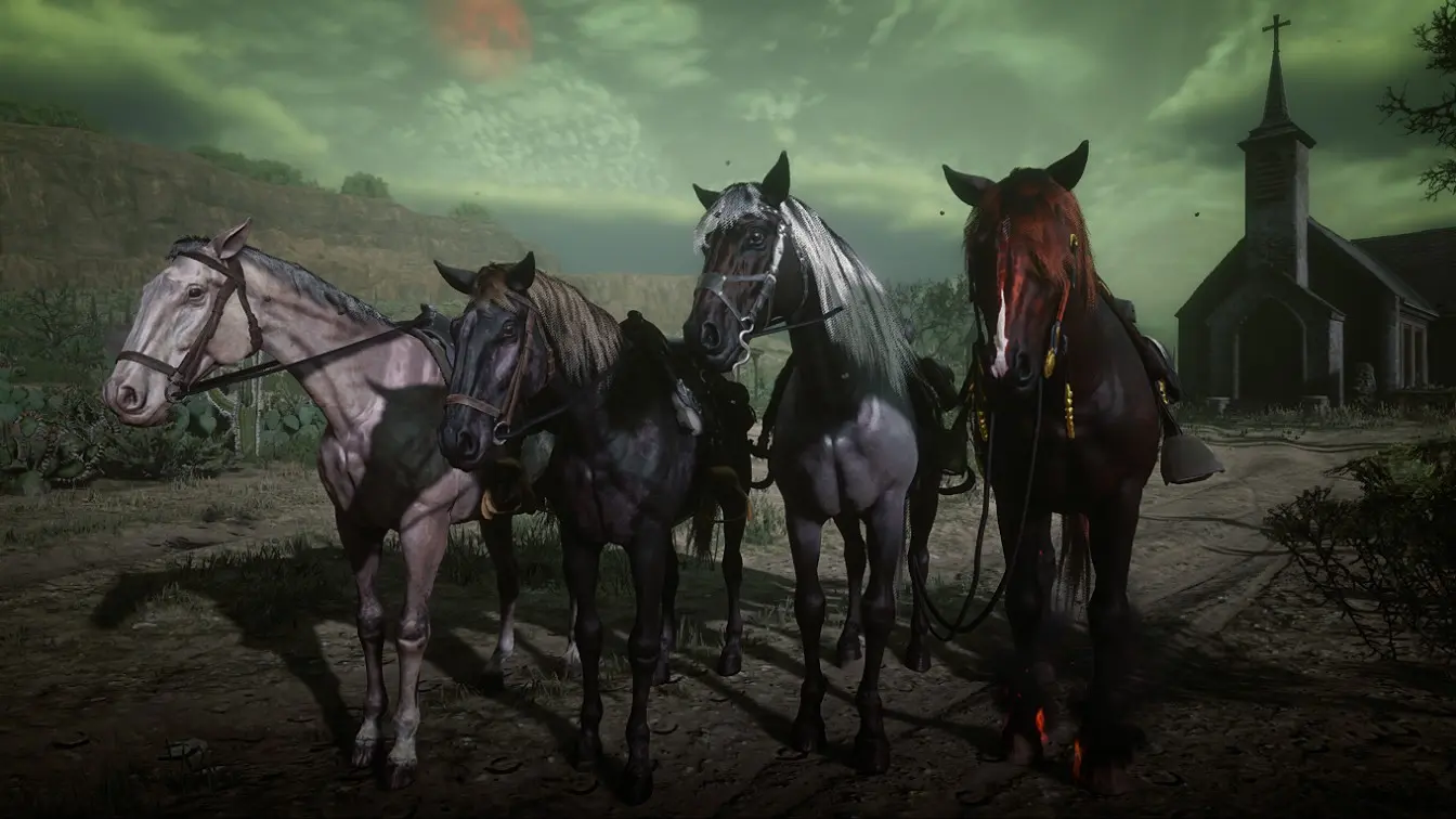 red dead redemption undead nightmare four horses of the apocalypse