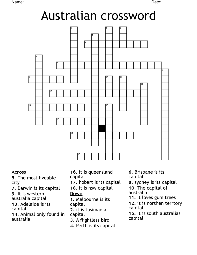 west australian crossword