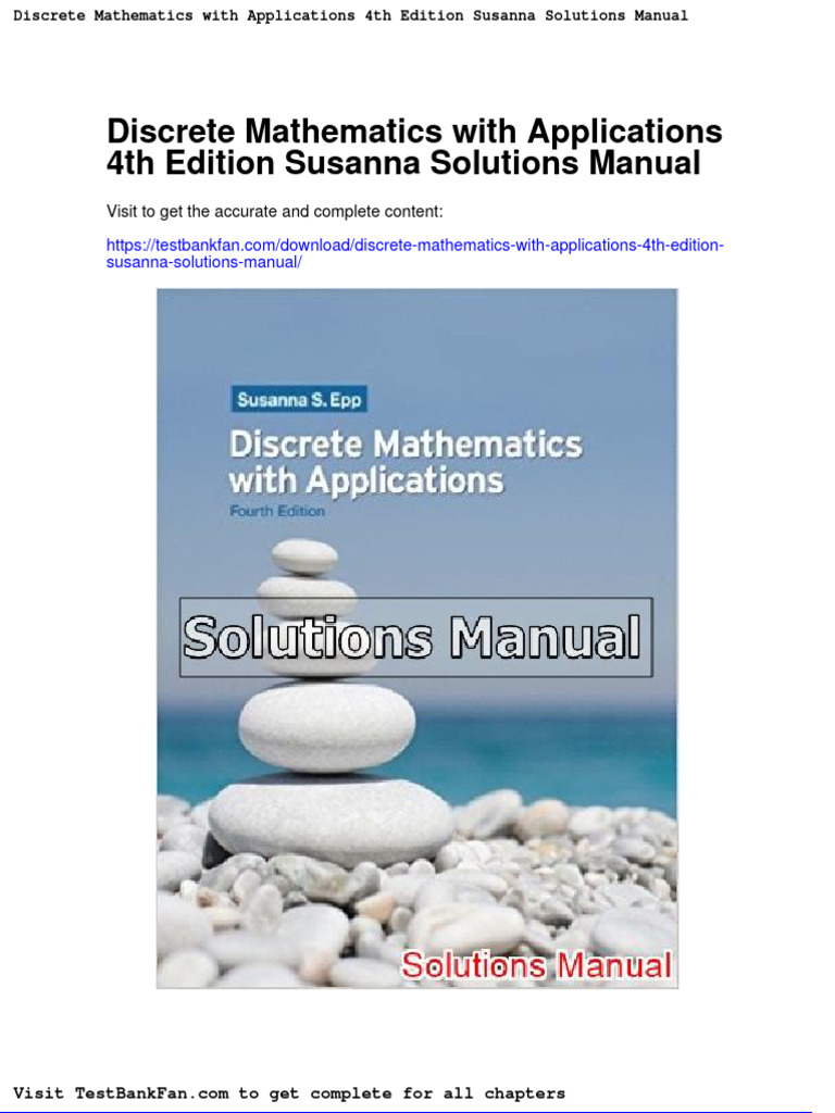 discrete mathematics with applications 4th edition solutions manual