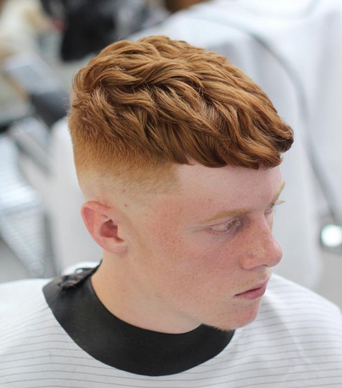 short ginger fade haircut