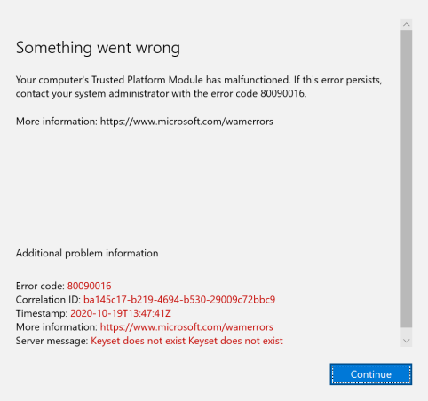 your computer trusted platform module has malfunctioned