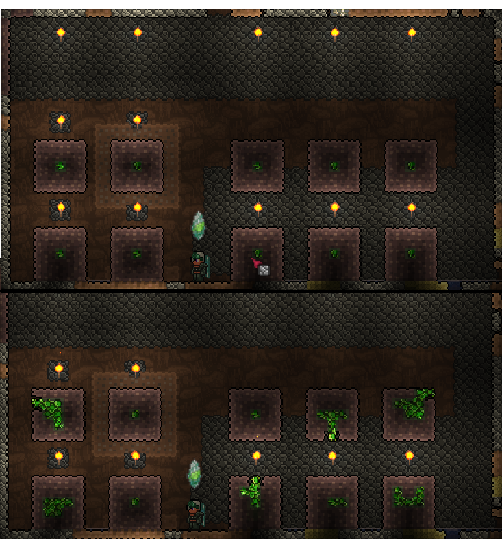 terraria how to mine chlorophyte