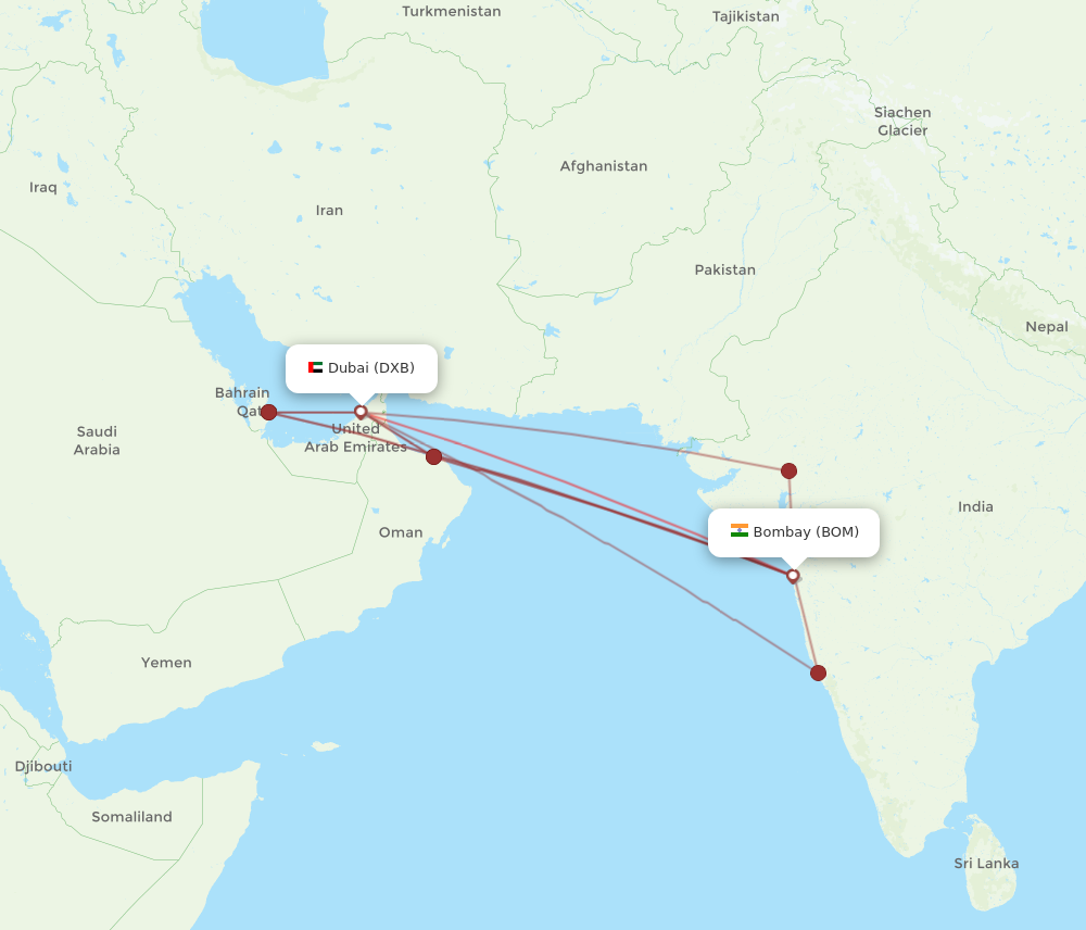 how many hours from india to dubai by flight