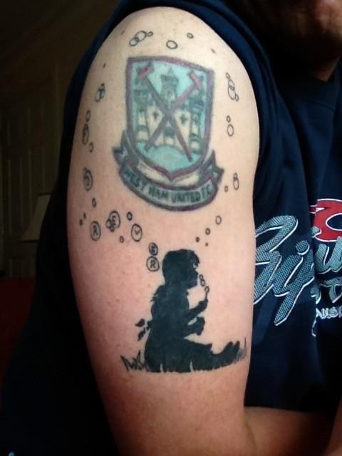 west ham bubbles tattoo