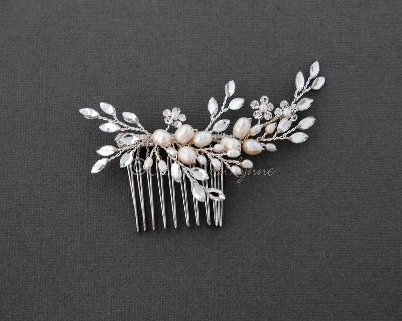 pearl hair comb