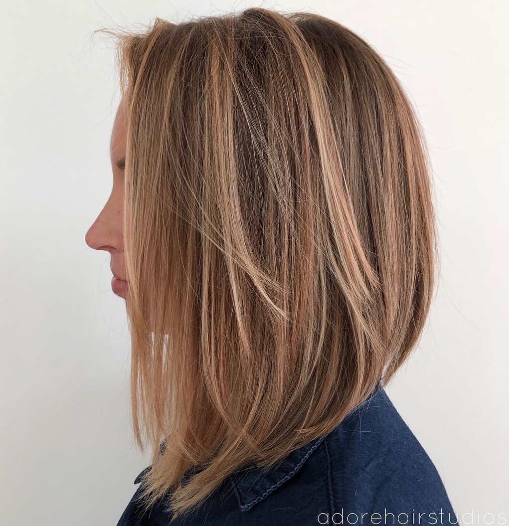 lob haircut with layers