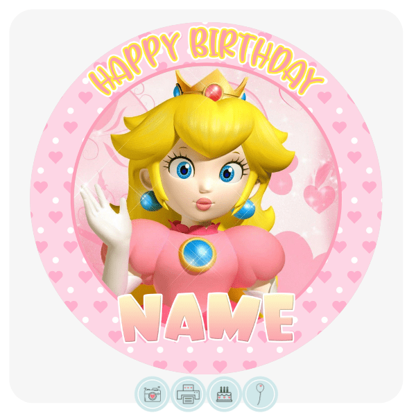 princess peach edible cake topper