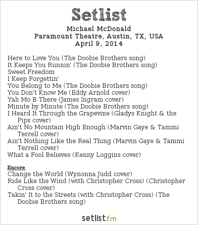 doobie brothers setlist