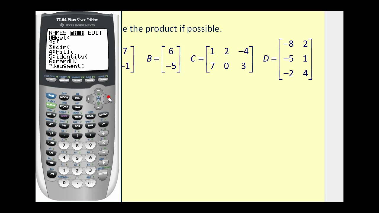 matrix algebra calculator