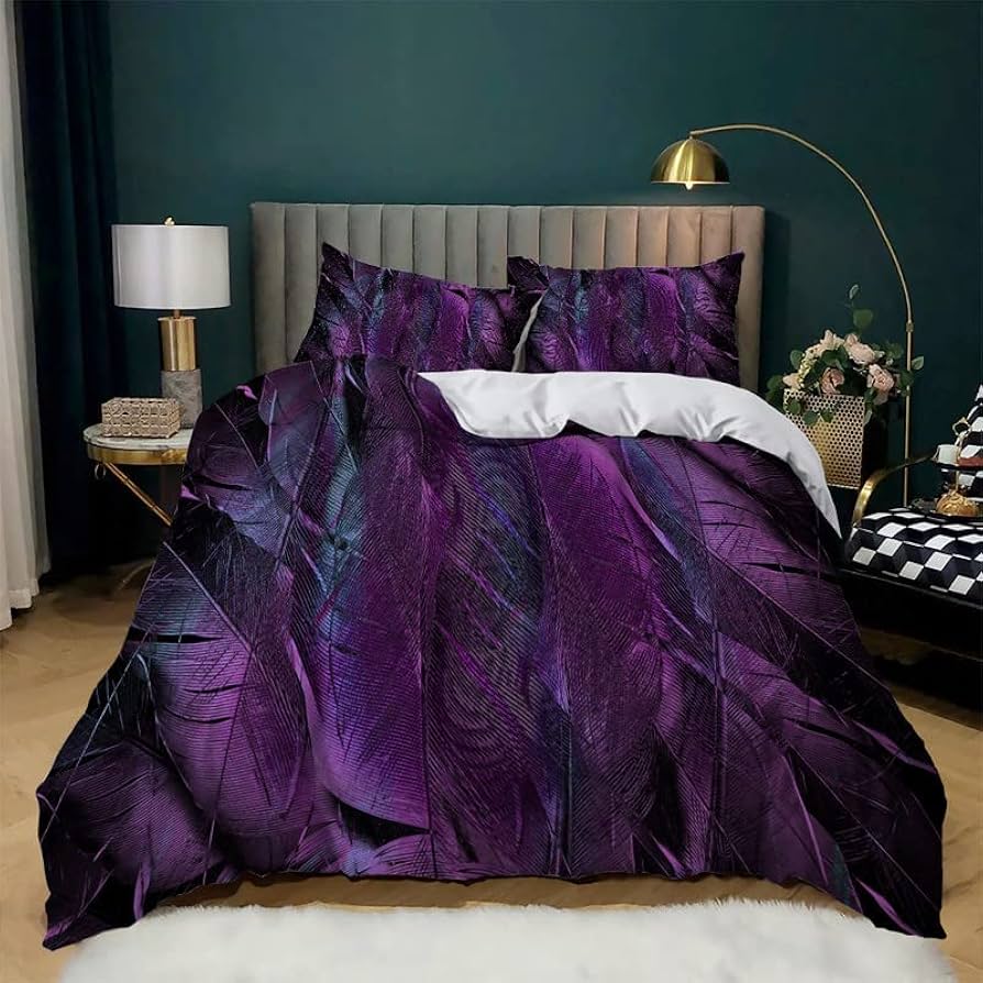 dark purple duvet cover king