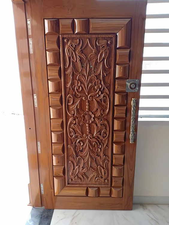 wood carving main door