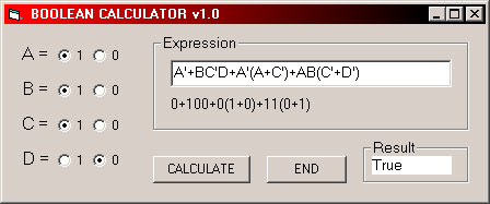 boolean equation calculator