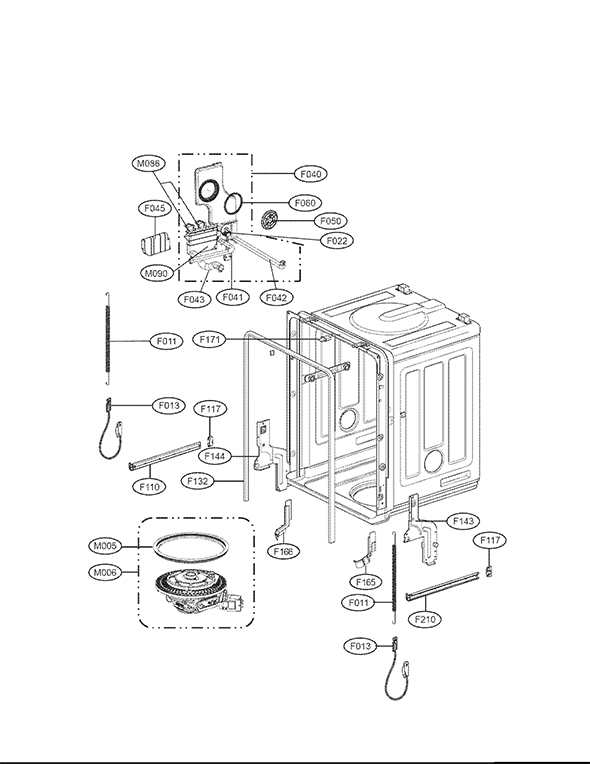 parts for lg dishwasher