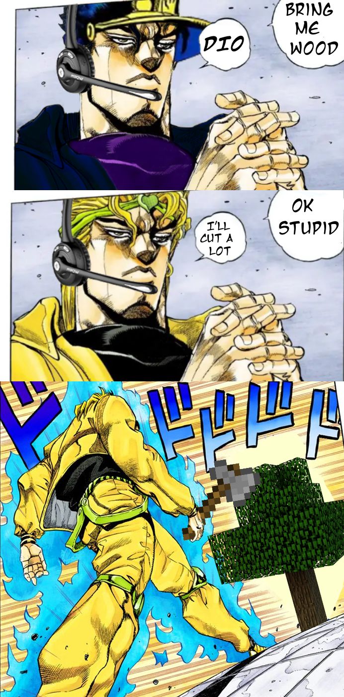 jotaro vs dio walk meme