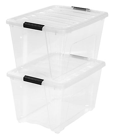 plastic bins with lids