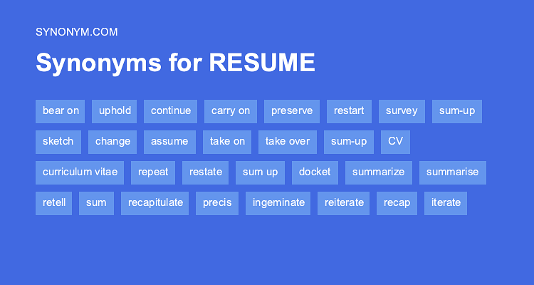 involved synonym resume