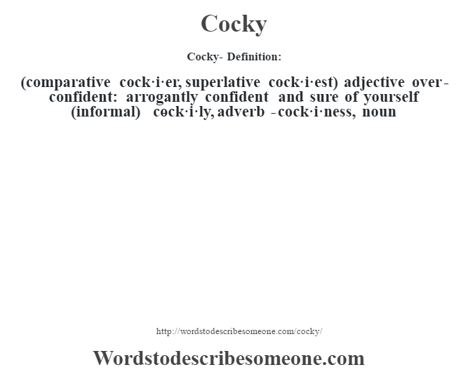 cocky definition