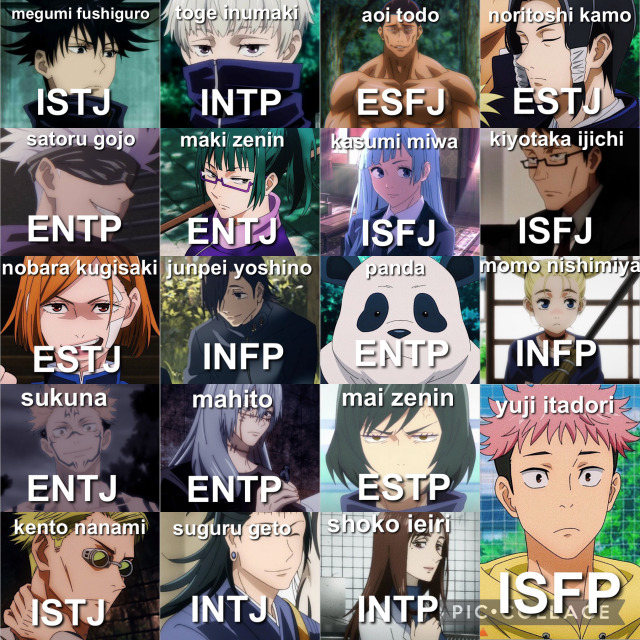 jujutsu kaisen mbti