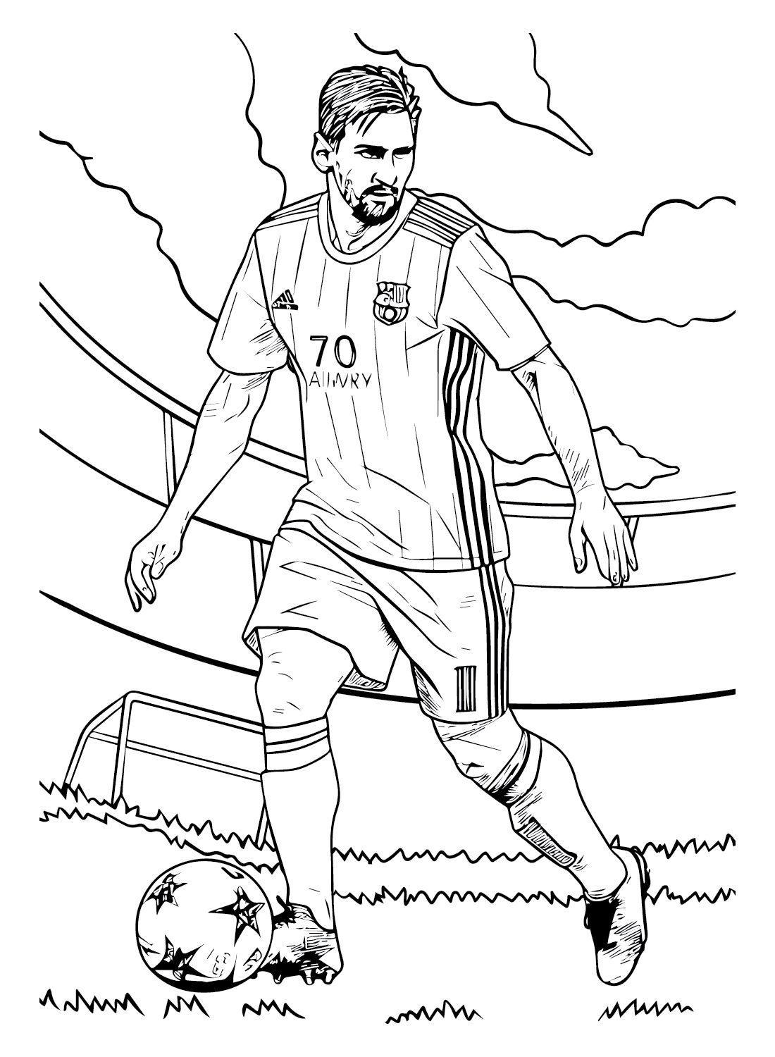 messi coloring page