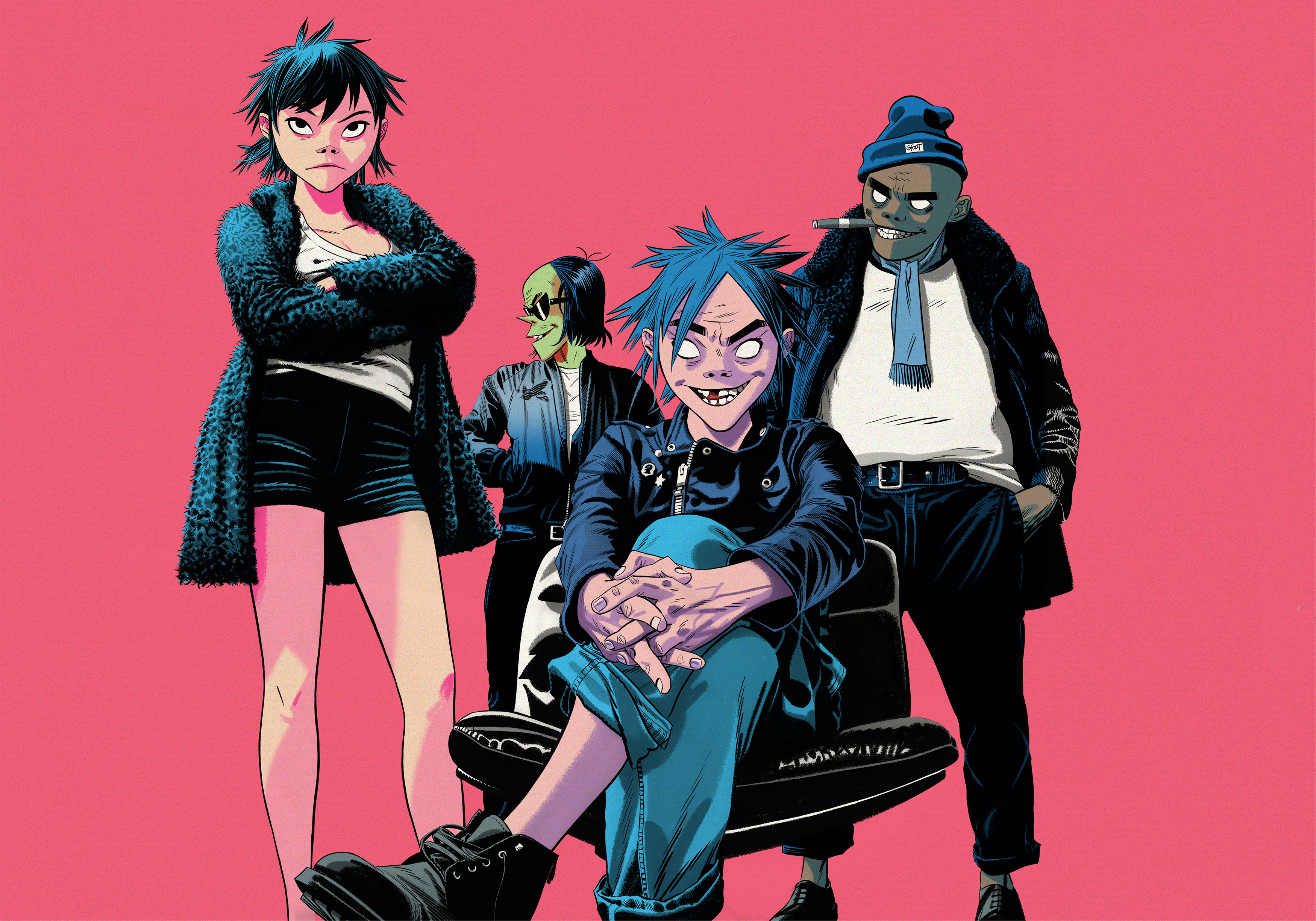 the now now gorillaz art