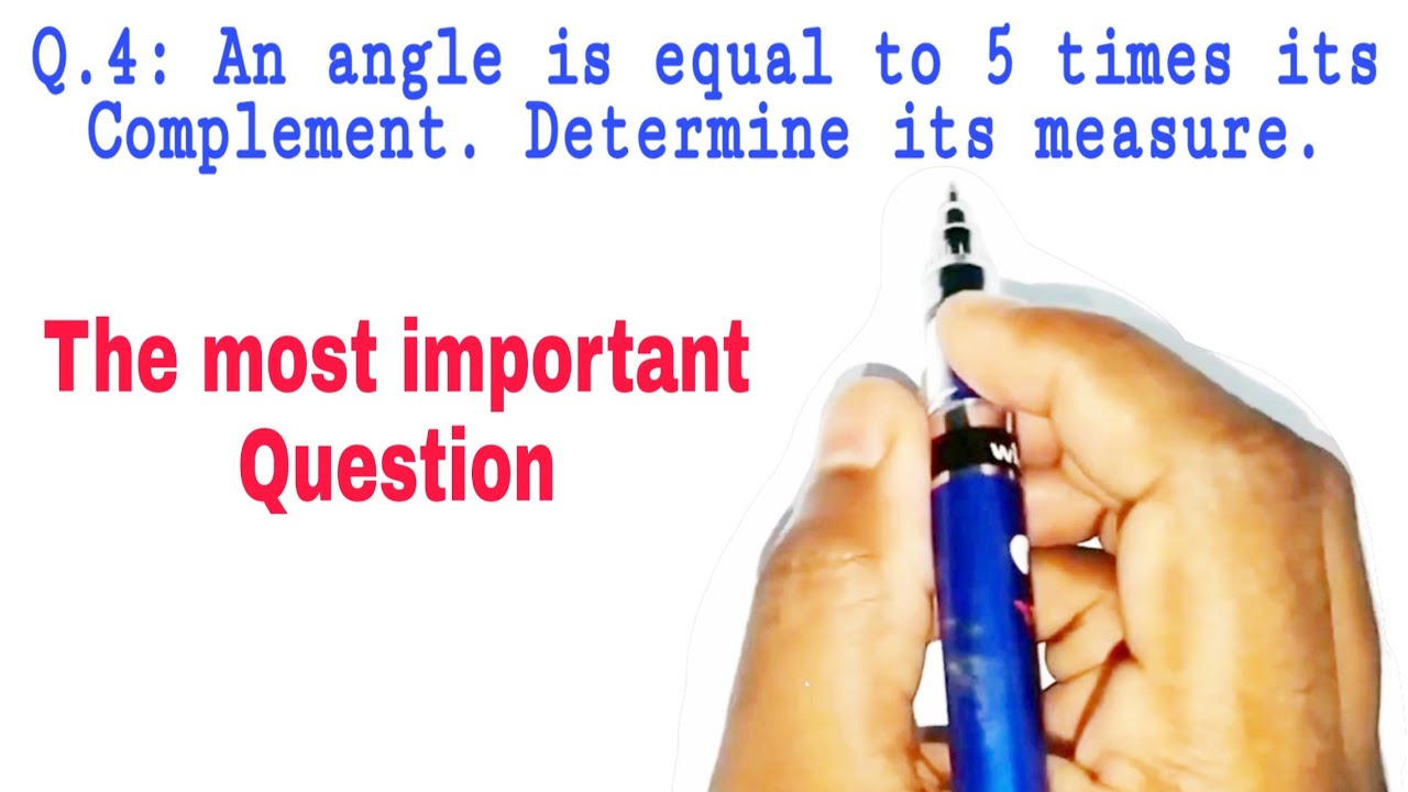 find the angle which is 5 times its complement