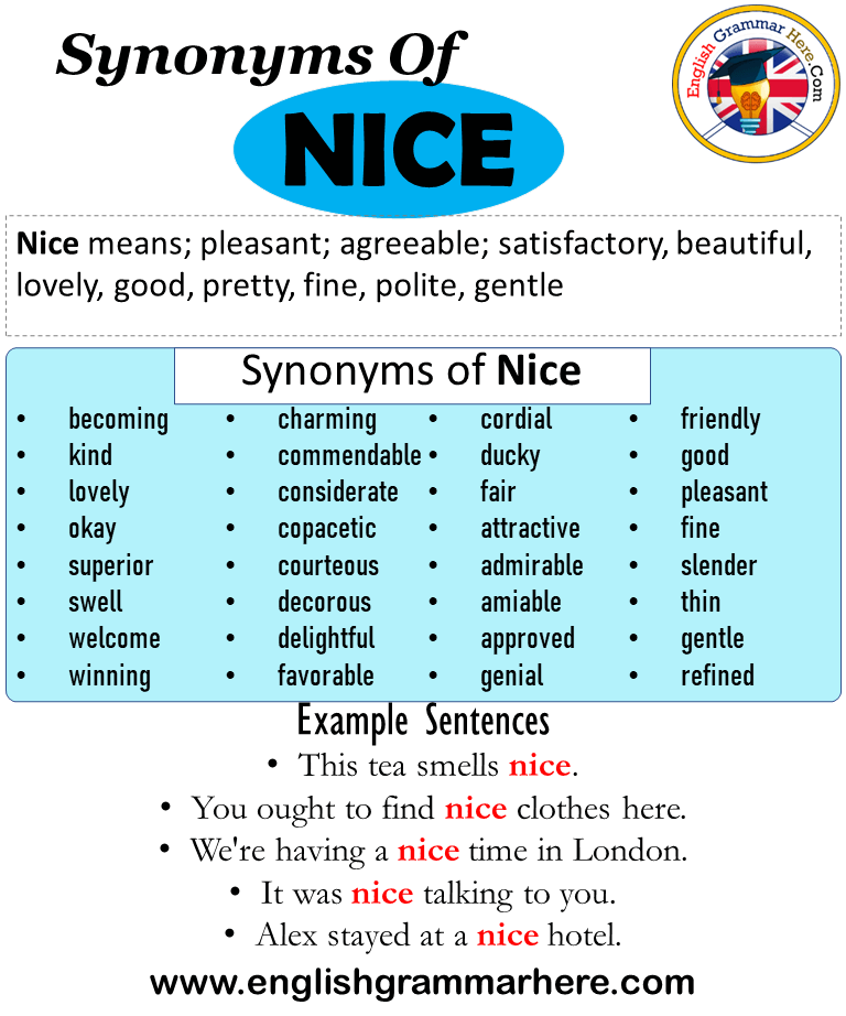 synonym nice