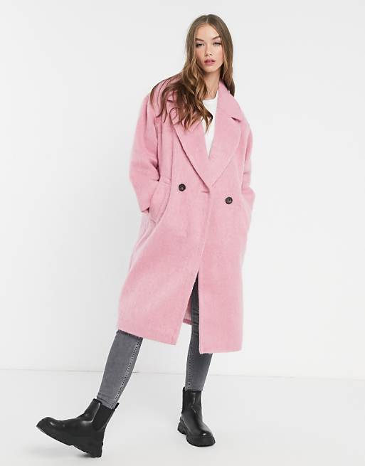 asos pink coat