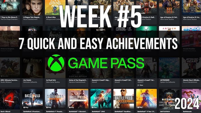 game pass easy achievements