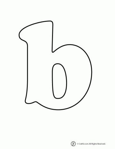 lowercase b bubble letter