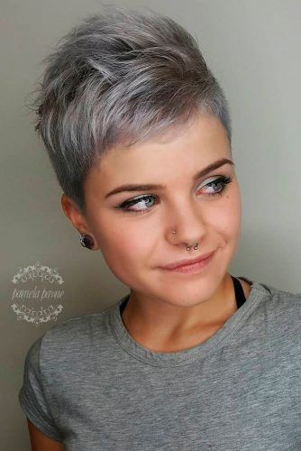 hair styles for short grey hair