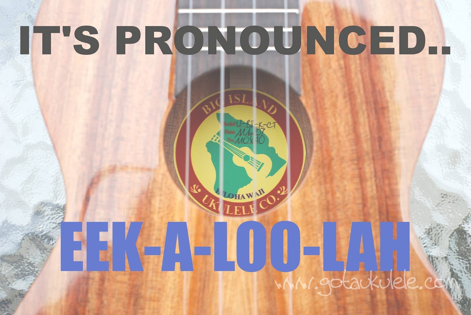 ukulele pronunciation