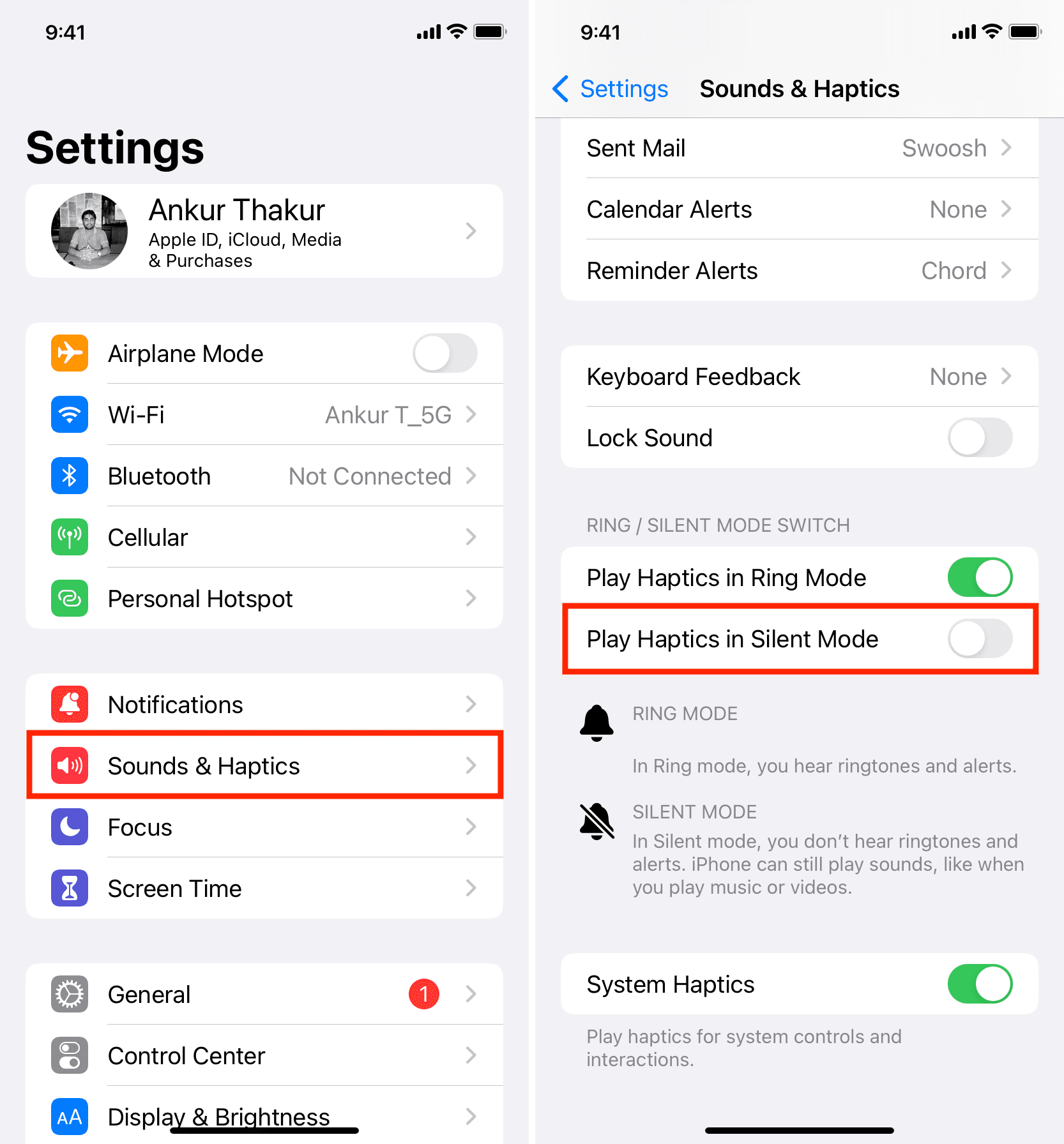 how to turn off vibrate on silent iphone