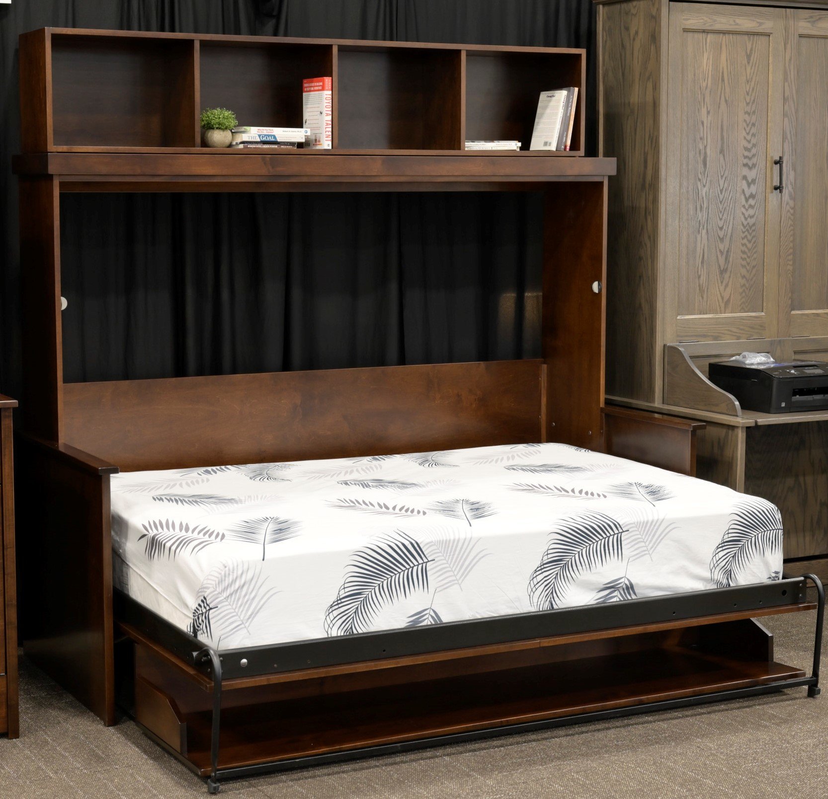 horizontal murphy bed with desk