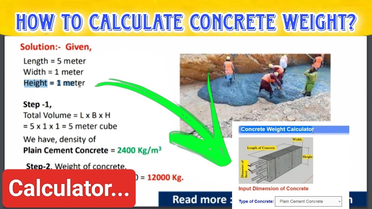 how much does a meter of concrete weigh