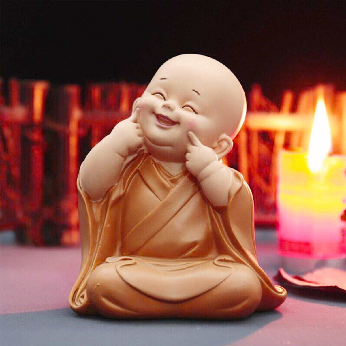 baby buddha monk statue