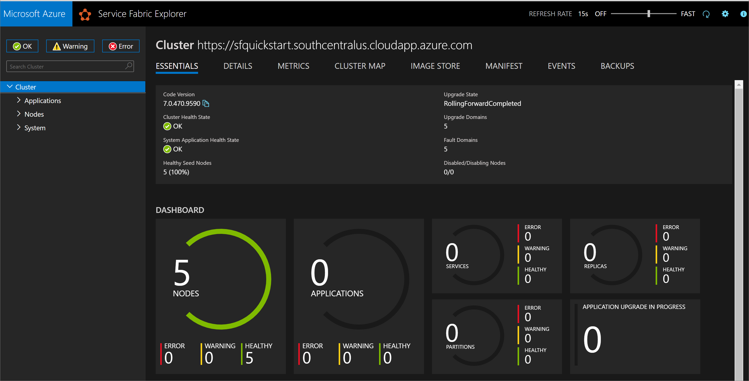 service fabric local cluster manager download