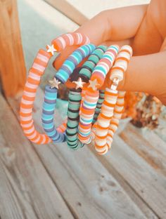 clay bead braclets