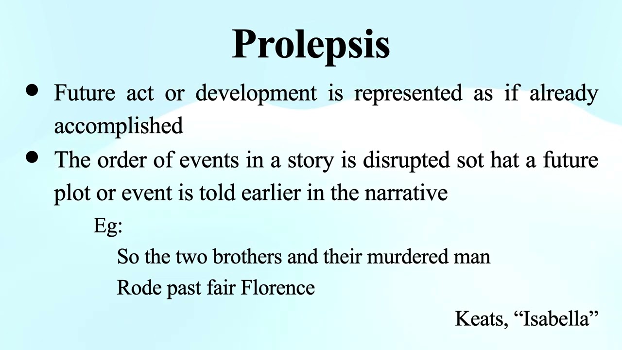 prolepsis meaning