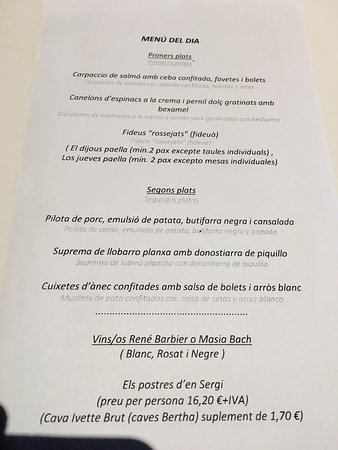 la cava den sergi menu