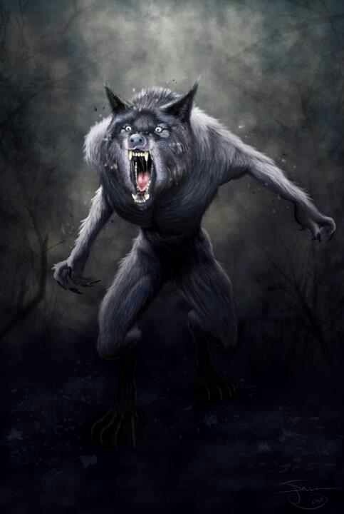werewolf drawing meme