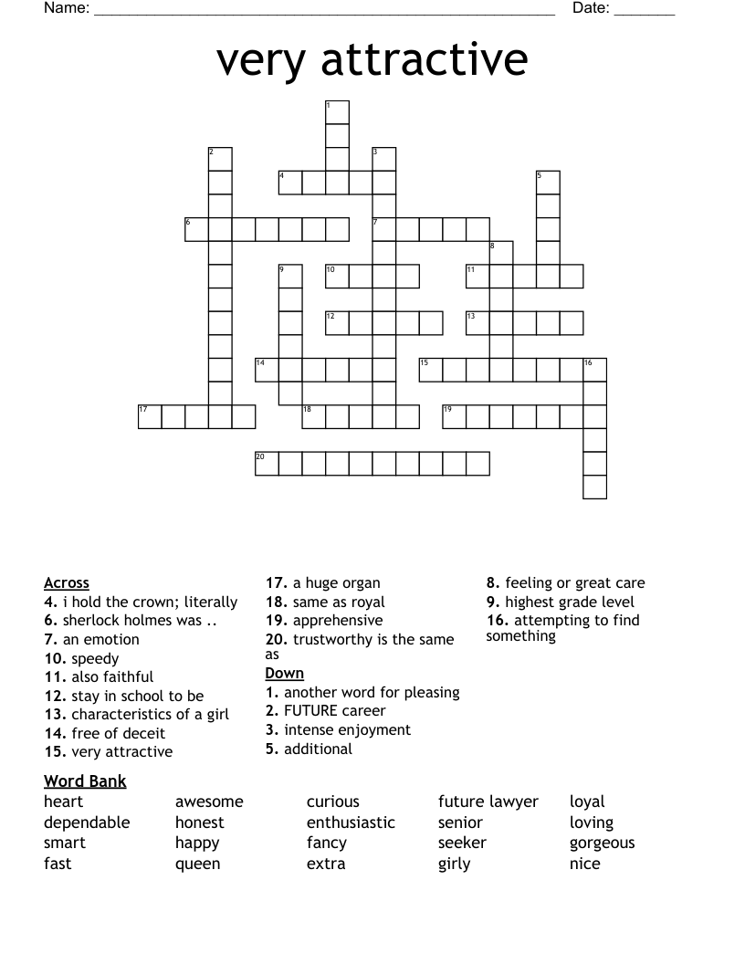 attractive crossword