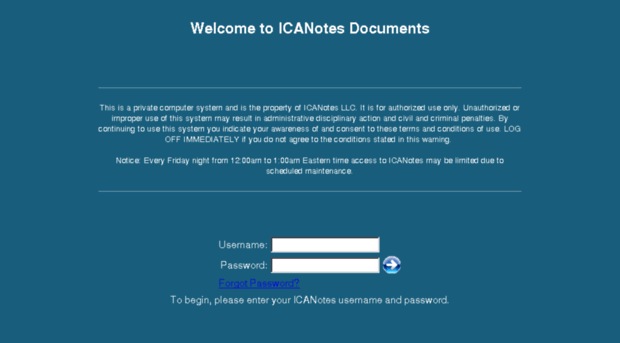 icanotes login