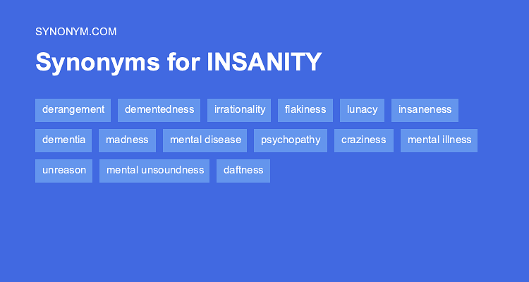 insanity synonyms