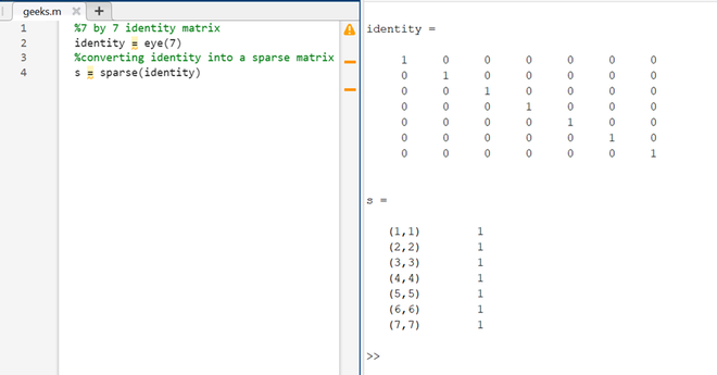 in matlab matrix