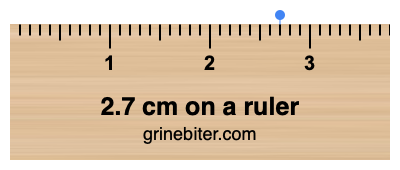 2.7 inches to cm