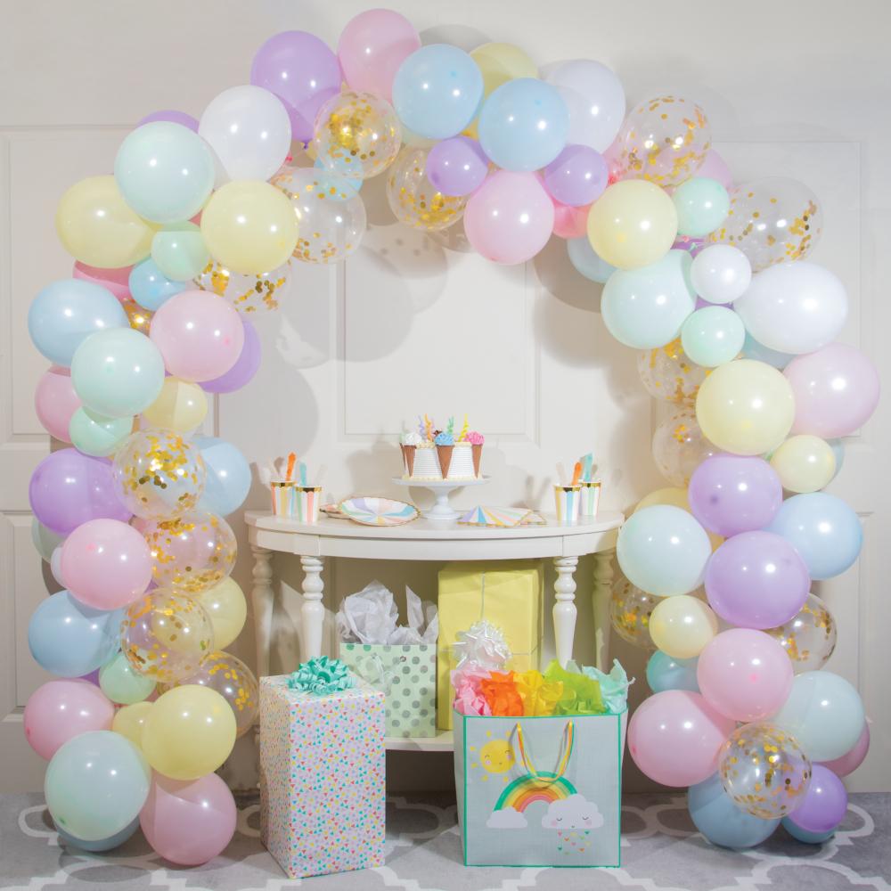 pastel balloon garland